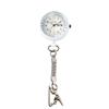 Nursely Short Chain Watch with Date and Day Display (NEW) - Inverted Dial, Nurse Watch, Nursing Watch, Pulse Measurement Scale, Luminous, NEW White 12