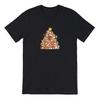 English Bulldog Christmas Graphic Black T Shirt Gift For Friends