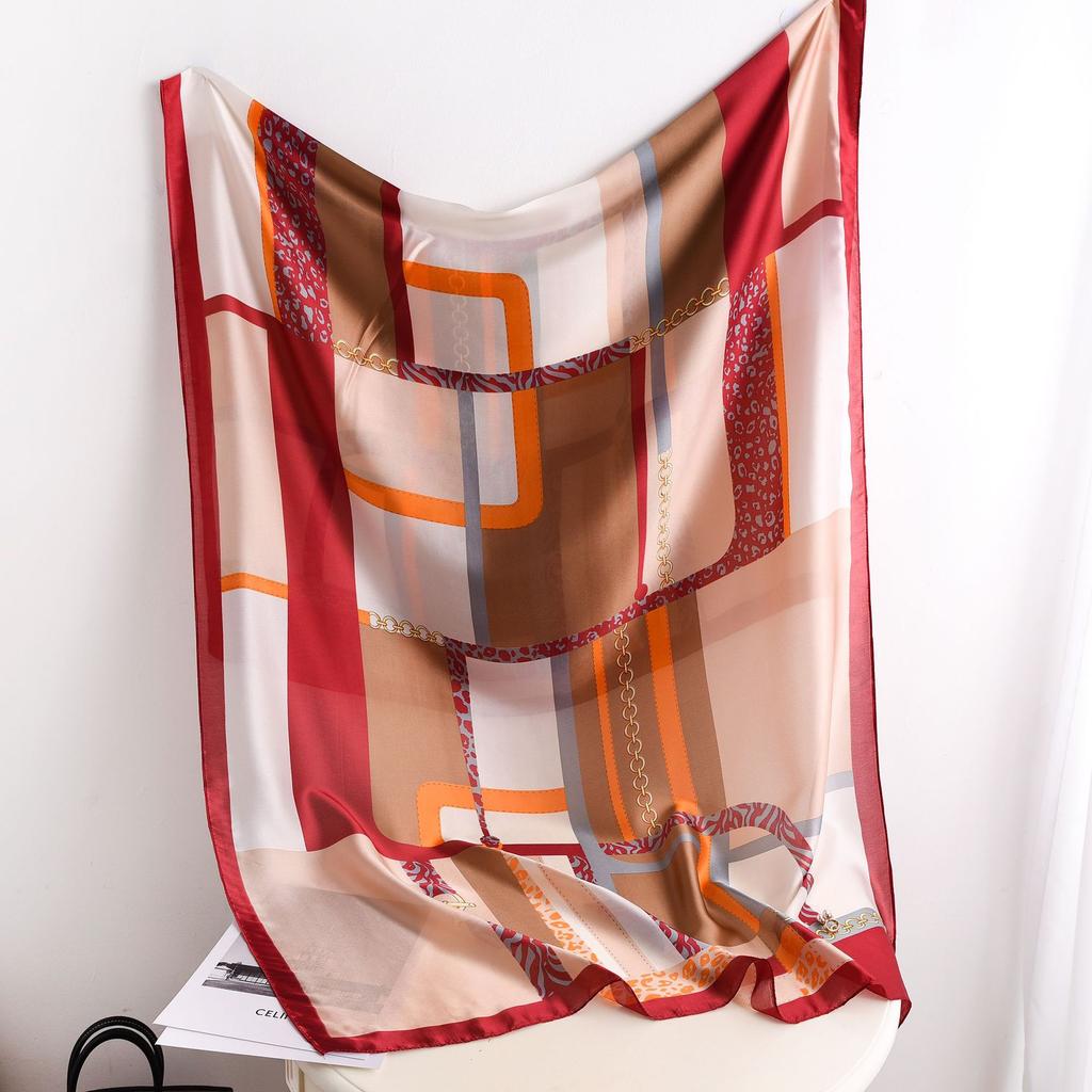 Hochwertige, luxuriöse Seidenschals, Stirnband, Schals, Halstuch für Damen, Ketten-Seidenschal, dekorativer Schal für Damen