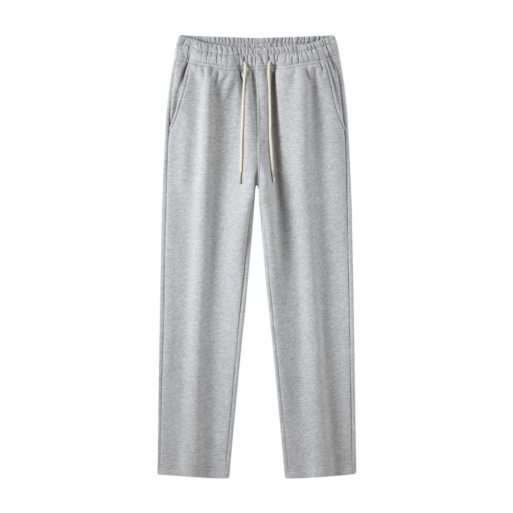 Unisex Heavyweight Fleece-Lined Loose Sweatpants for Autumn/Winter