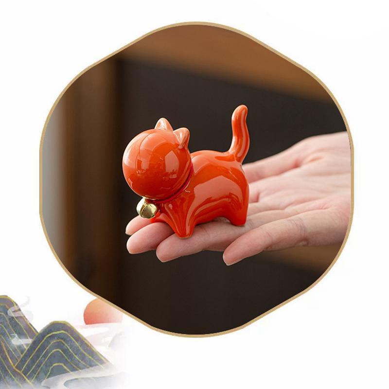 Kreative Keramik Niedliche Kätzchen Ornament Tier Mikro-Landschaft Tee-Haustier Zimmer Desktop Ornamente Teezubehör Tee-Spiel
