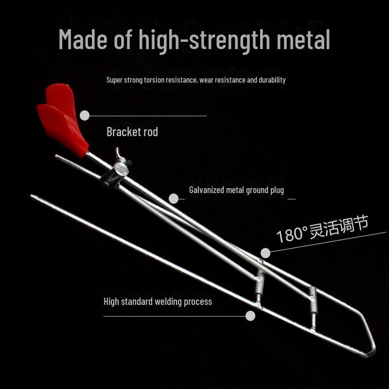 Stainless Steel Fishing Rod Bracket With Ground Plug-In Platform - Fishing Gear Supply