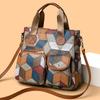 Vintage Washed Leather Biker Shoulder Crossbody Bag Women Soft Leather Mummy Bag Trendy Two Pockets