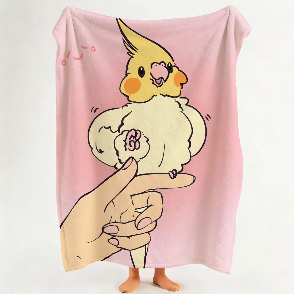 illust Y Yutoriya Throw Flannel Throw Blanket Suitable for Sofa Living Room Bedroom