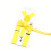 Men Kids Yellow Khaki Brown Suspender Bowtie Set Elastic Adjustable Y-Back Braces Straps Daily Father-Child Braces Accessory