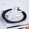 Polyester Serving Fabric Napkin Cloth Table Dinner Plates Linen Handkerchief Towel Set For Hotel Wedding Party Events Decoration