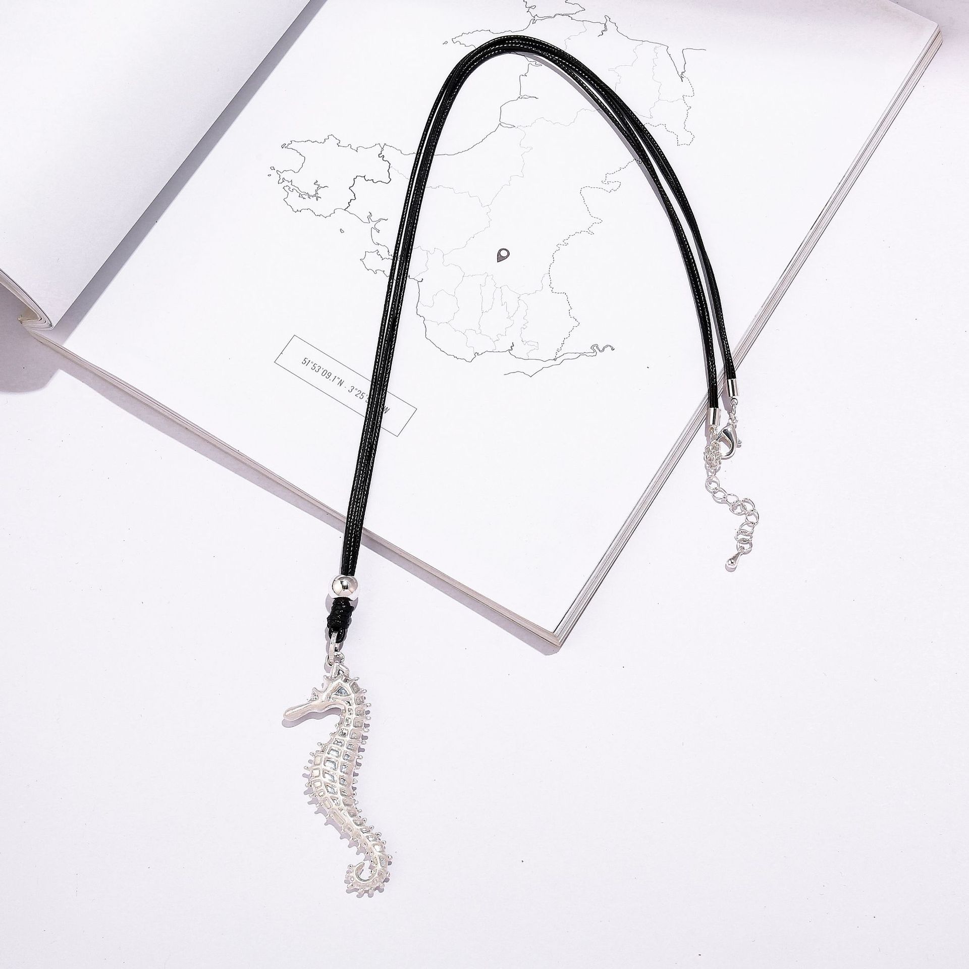 Accessories Delicate Seahorse Necklace Women S Casual Style Metal Long Fashion Sweater Chain