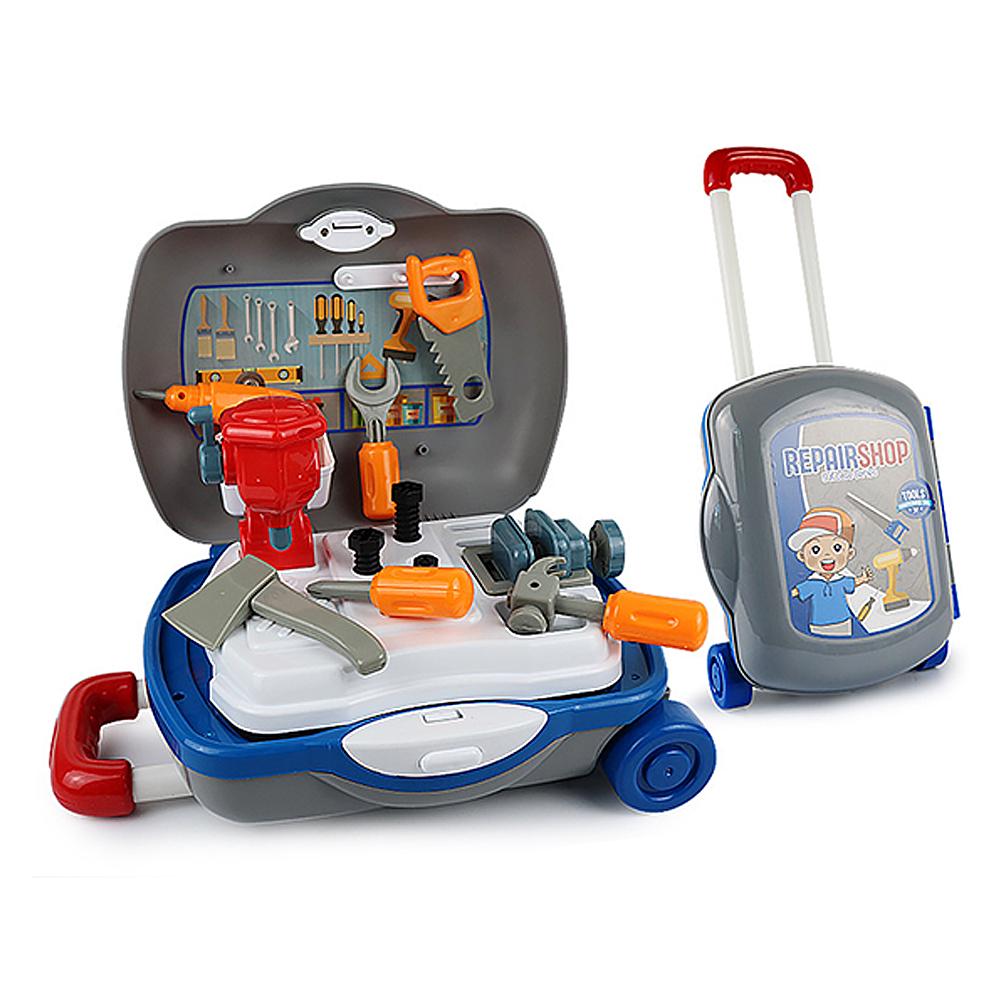 Kit de caja de herramientas para niños, juguetes educativos, herramientas de reparación de simulación, taladro, juego de plástico, aprendizaje, ingeniería, juegos de simulación, juguetes para niños