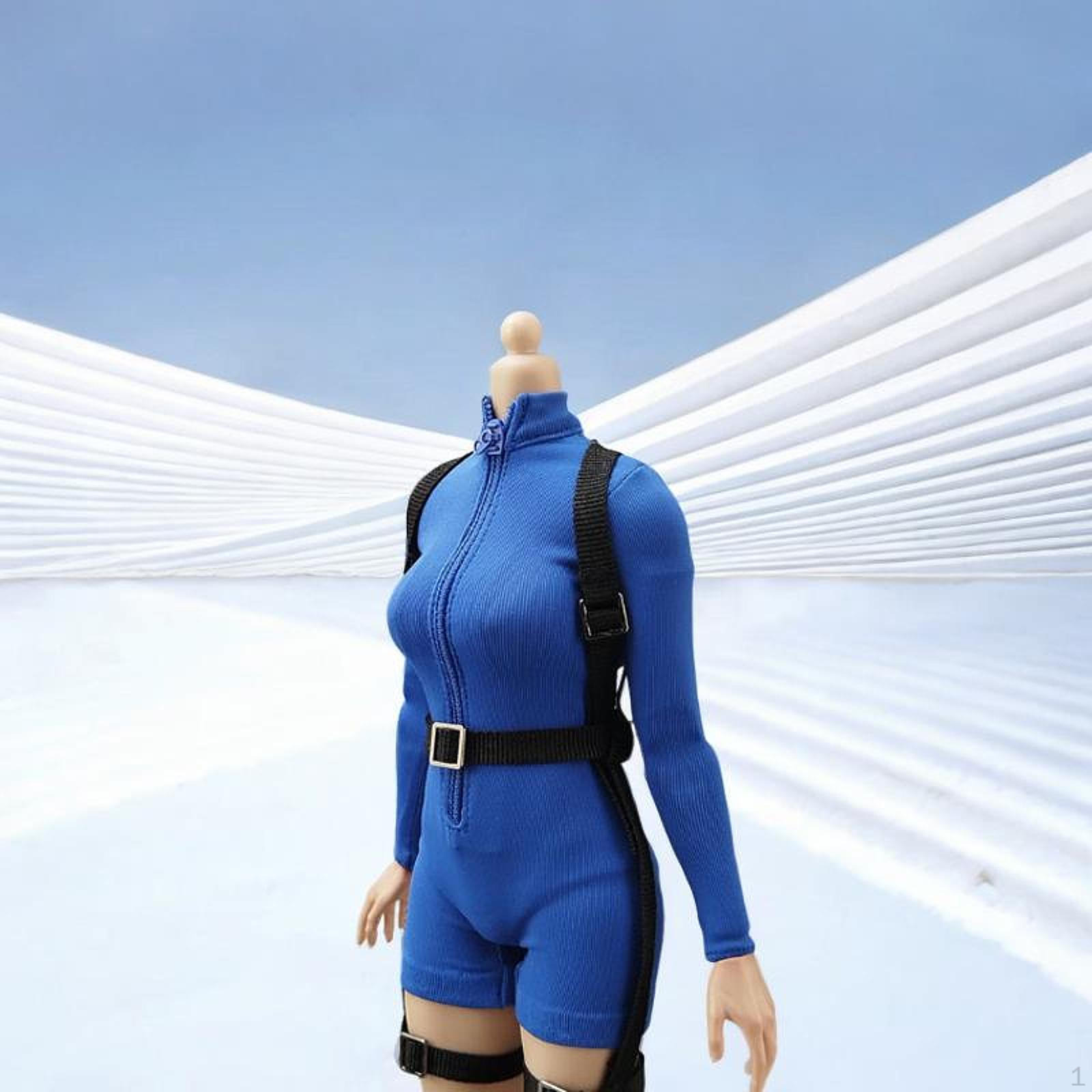 

1/6 Фигурка Одежда для кукол, набор одежды 12 дюймов Женщины синий