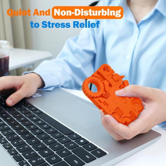 12-In-1 Stress Relief Toy Pocket Size Portable 3D Printed Rotatable Gear Fidget Spinner Decompression Activities Board Educational Toy