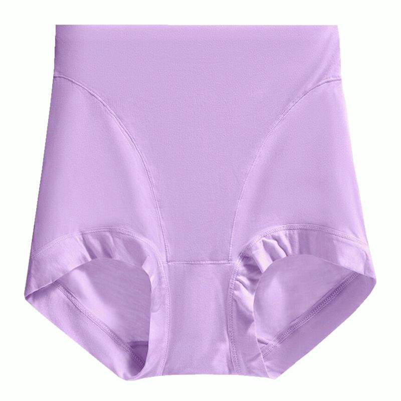 Women's High-Waisted Plus-Size Seamless Tummy Control Extended Boy Shorts Mom Butt-Covering Underwear