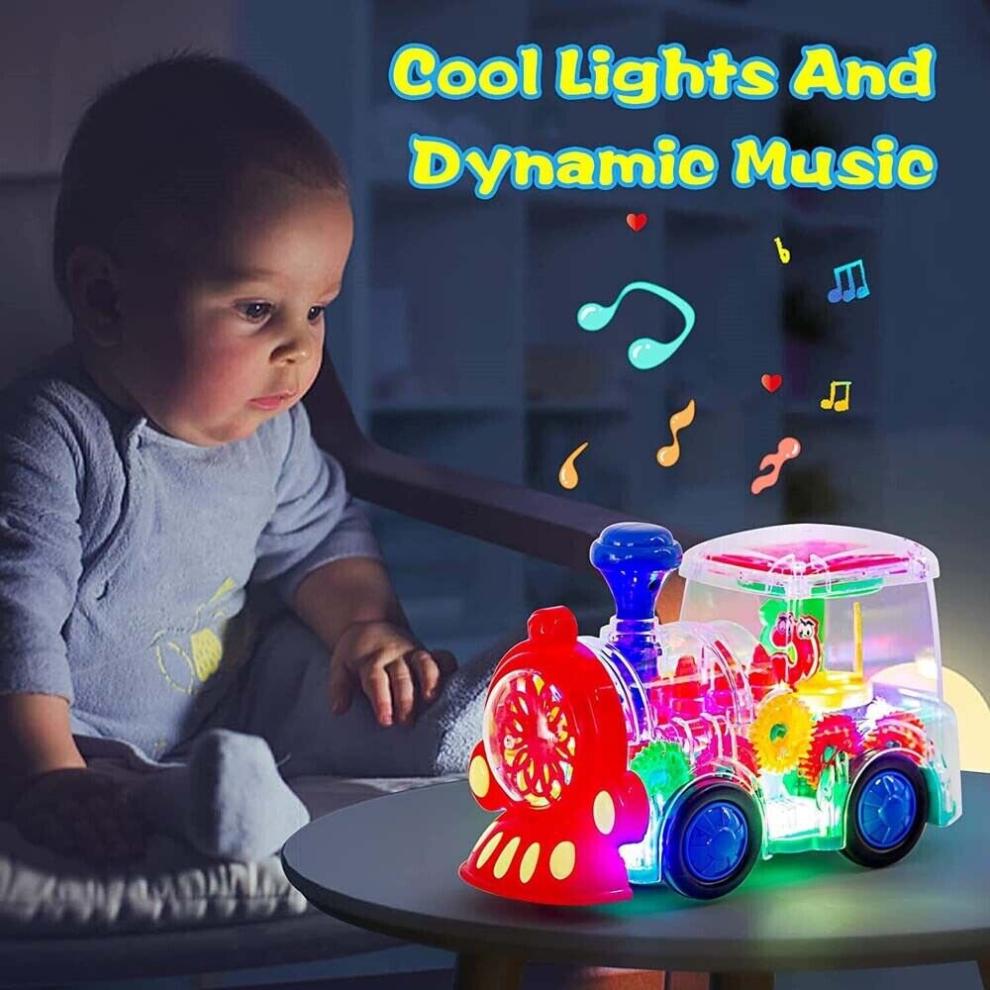 Electric Train Toy for Babies 1-3 Years - Lights, Sounds, Safe ABS BPA-Free, Promotes Motor Skill Development