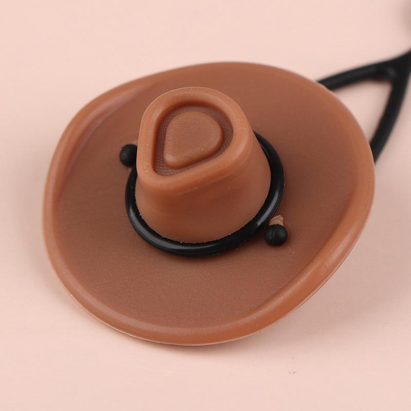 

Mini Silicone Cowboy Hat Straw Hat Straw Dust Cover Cute Funny Drinking Straw Tip Decoration