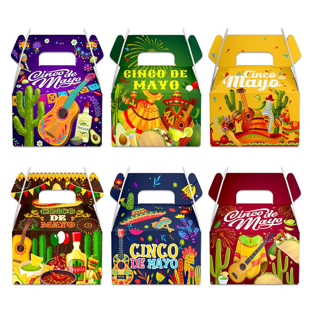 Mexico Paper Themed Candy And Snack Packaging Box Party Props Decoration
