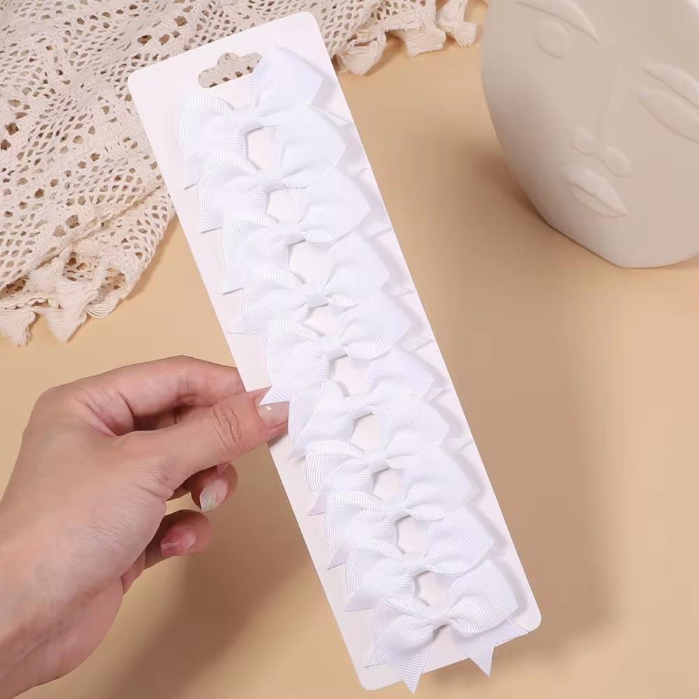 10 Stück/Los Kinder Einfarbiges Band Baby Schleifen Haarspangen für Babymädchen Handgemachte Schleife Haarnadel MiNi Haarspangen Haarschmuck