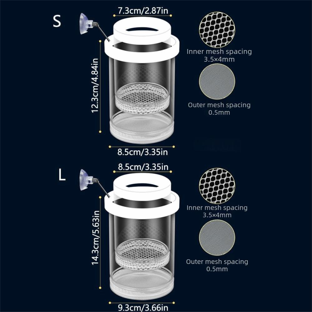 2Pcs Suction Cup Fish Breeding Isolation Box Fish Tank Hatching Incubator  Hatching Equipment