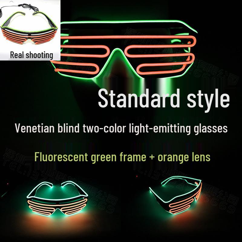 Voice-Controlled LED Trendy Light-Up Shutter Glasses for Festivals