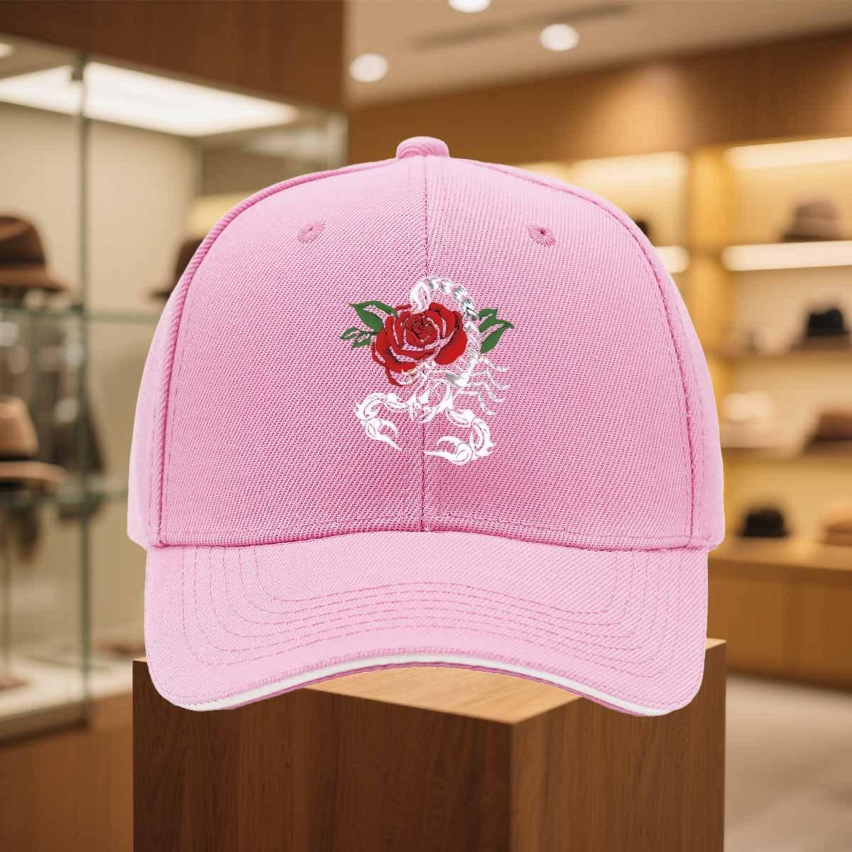 

Красная Роза Скорпион Графическая Бейсболка Унисекс Полиэстер Регулируемая Повседневная Кепка Snapback One Size