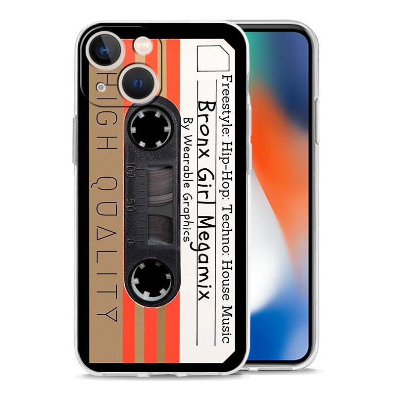 Custodia per Telefono Per iPhone 17 Custodie iPhone Air 16 15 12 13 14 Pro Max 7 8 Plus 16Pro iPhone11 Morbida Cover Cassetta Musicale Vintage