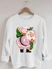 Women's Santa Claus Christmas Hoodie - European Pattern, Long Sleeve, Round Neck