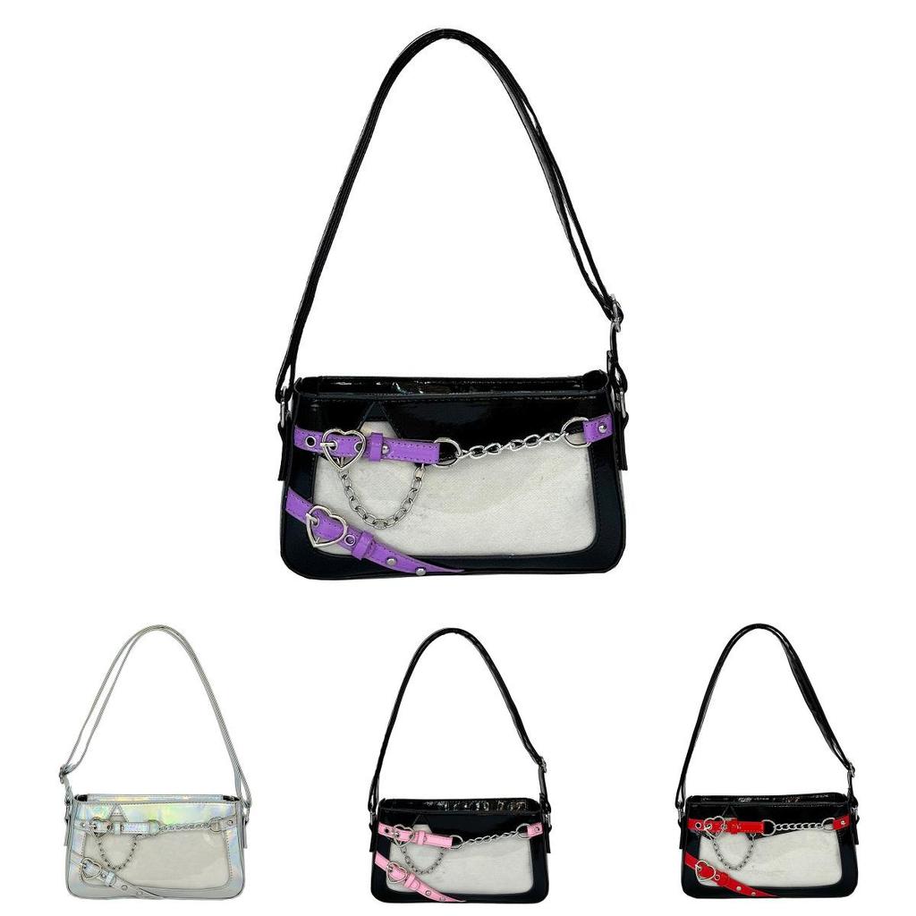 Heart Simple Shaped Buckle And Chain Design Women Casual Shoulder Bag Itabag