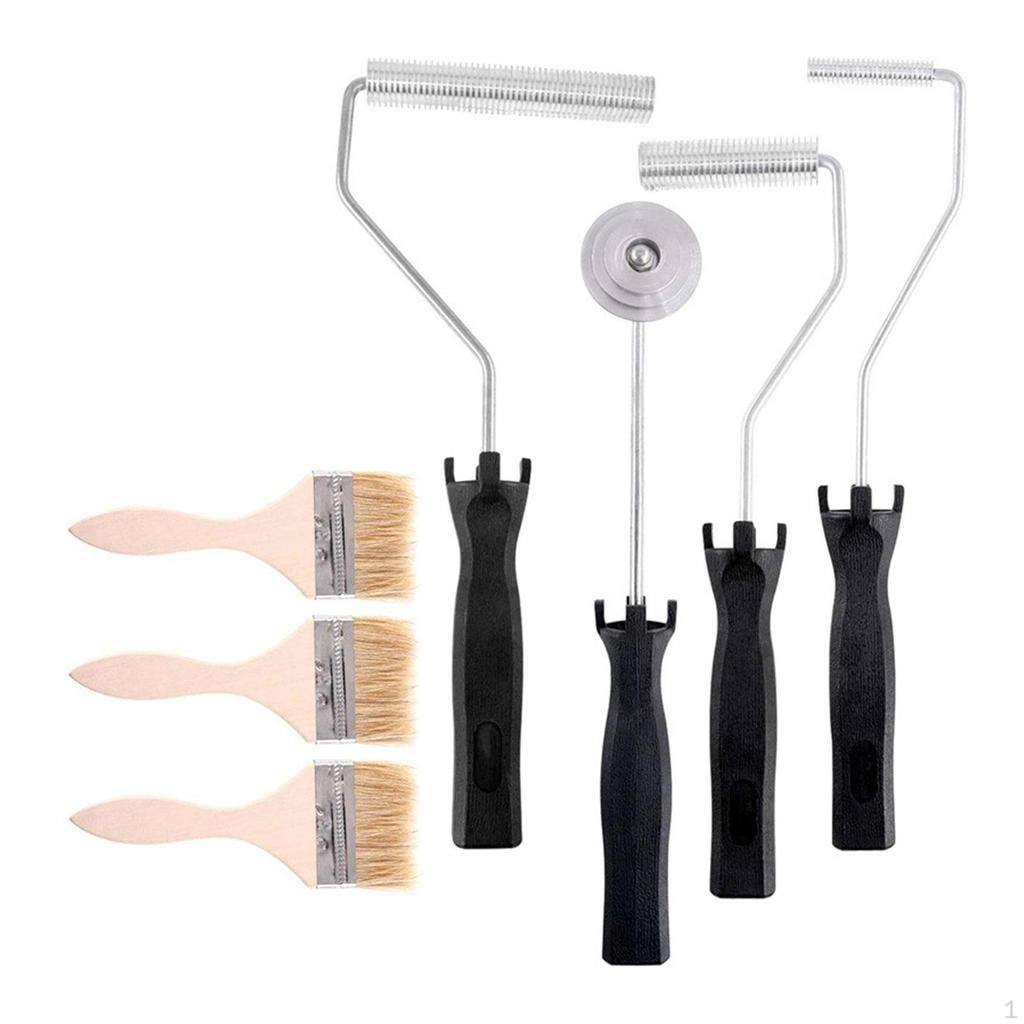 Fiberglass Roller Tool Laminating Paint Kit Easy to Use Portable with Detail Brushes for