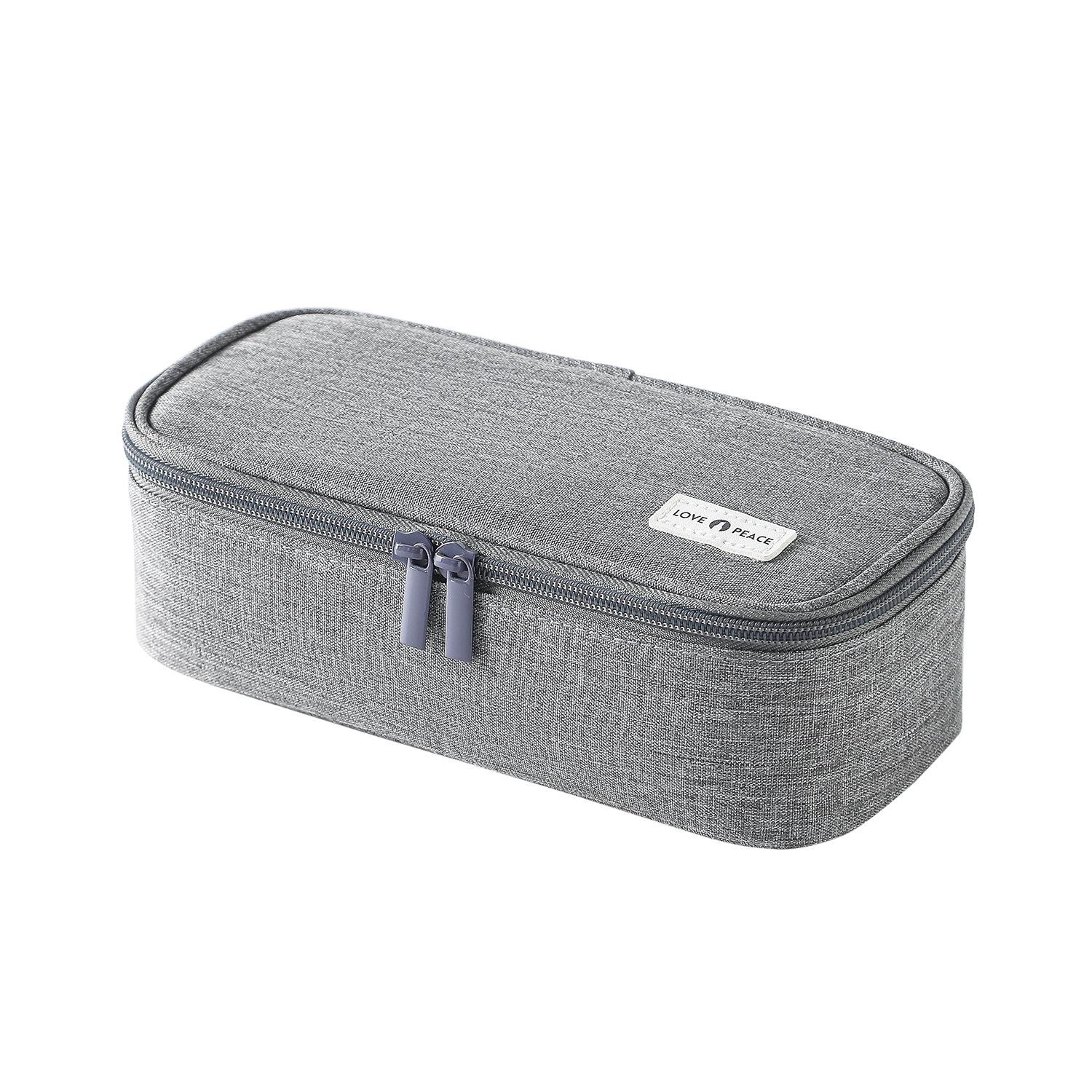 

Oxford Cloth Pencil Case for Students - Large Capacity, Simple Design, Suitable for Girls in Primary to High School серый