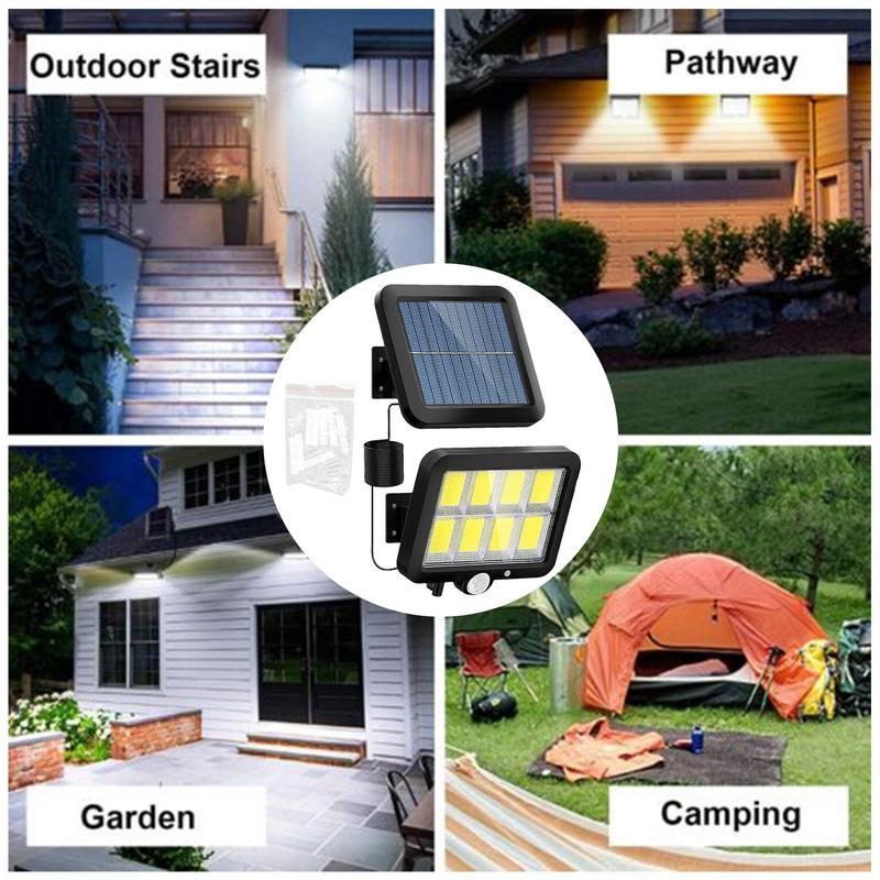 Solar Parking Lot Lights 300LM Solar Powered Bright Garden Light 3 Modes Motion Sensor Outdoor Lights For Outside Garden Yard