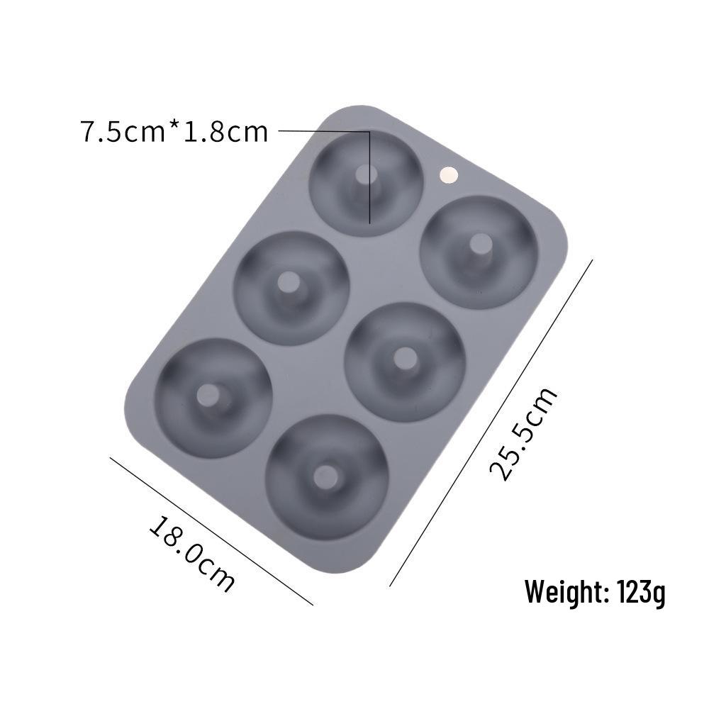Silicone 6-Cavity Round Donut and Cookie Mold for DIY Baking