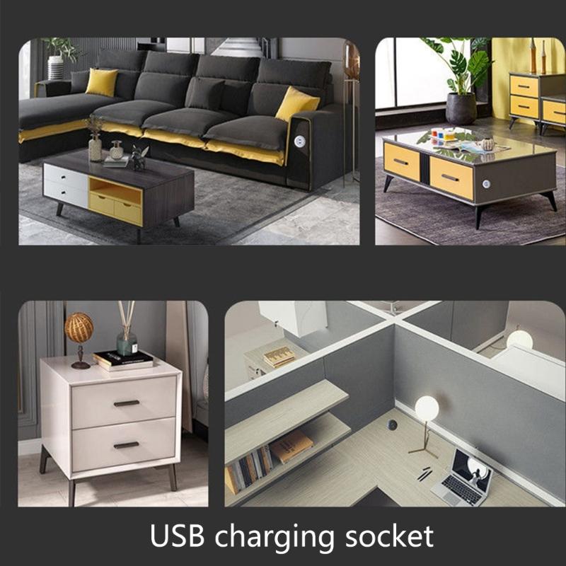 Sofa Desktop Hole Embedded USB Charger USB C Phone Charger for Laptop PC Office Mobile Phone Charging Socket Replace