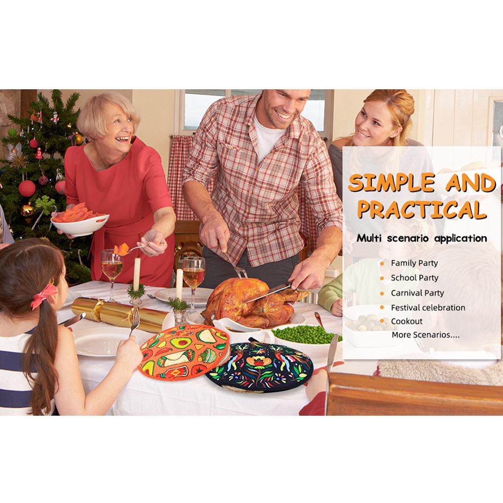 Výrobník tortill 12 palců Izolovaný látkový ohřívač na taco Držák na kukuřičné moučné tortilly Mikrovlnná trouba