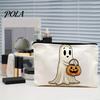 Scratch Resistant Pouch Halloween Makeup Bag, Durable Canvas Storage Multi Purpose Case Zipper Toiletry Pouch, for Cosmetics And Stationery Bag