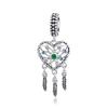 BAMOER Authentic 925 Silver Bohemian Dream Catcher Pendant Dragonfly Charm Fit Bracelet & Necklace DIY Jewelry Making