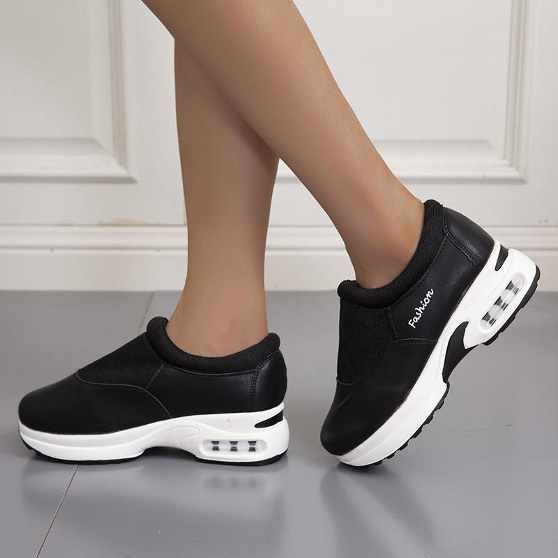 Plus Size Women's Sports Casual Shoes Wedge Heel Knitting Stitching Walking Shoes Women Shoes