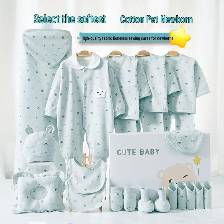 Cutie Cadou pentru Nou-născut: Set Haine Bebeluş Bumbac Pur Toamnă/Iarnă pentru Băieţi & Fete