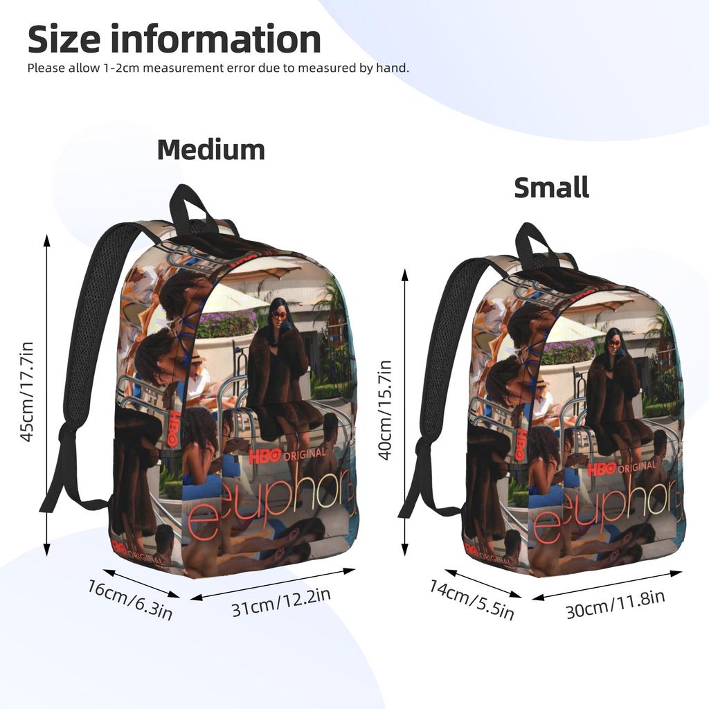 Euphorias Season 3  Backpack for Men Women Fashion High School Hiking Travel Daypack  Laptop Computer Shoulder Bag Gift