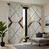 2 stk HD lett luksus geometrisk dekorativt gardin Gult digitaltrykt gardin hjemmedekorasjon stil dekorasjon stue