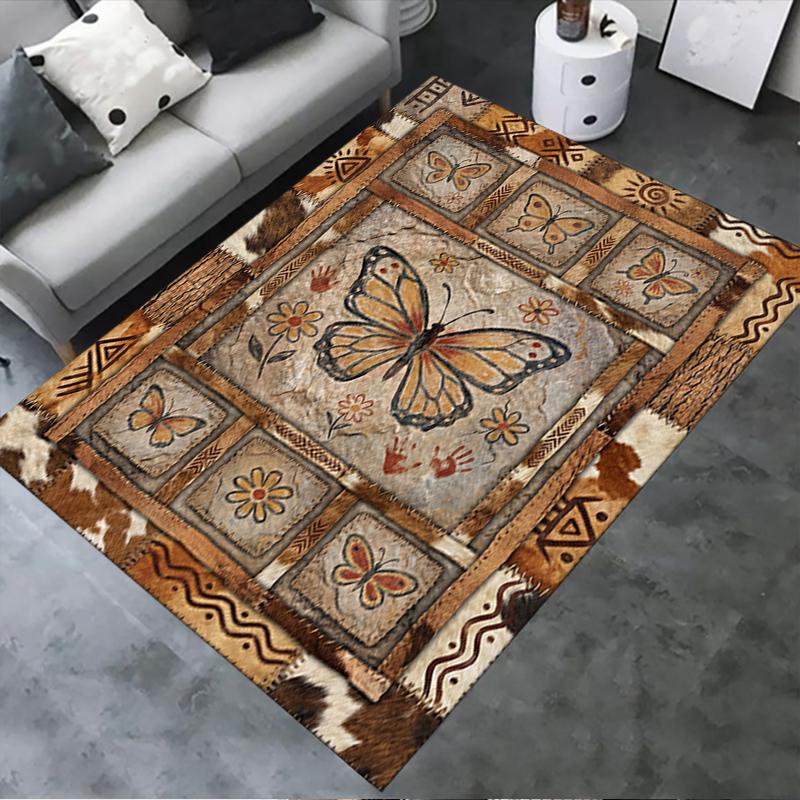 2025 New Butterfly Decoration Carpet Rug for Living Room Bedroom Home Sofa Decoration,Kids play Non-slip Floor Mat26