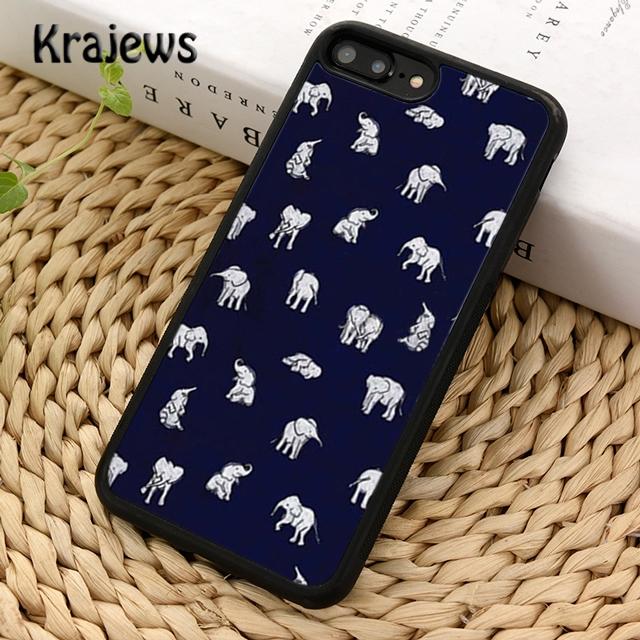 Krajews Animation Animal Elephant Soft Phone Case Cover For iPhone 16 15 SE2020 14 6 7 8 Plus 11 12 13 Pro Max Coque Fundas