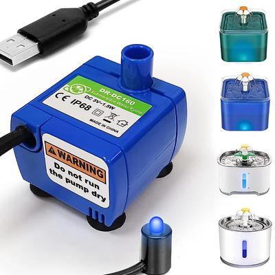 YBGGJO Pet Water Dispenser Cat Water Submersible Quiet LED Automatic Cat Water Circulating Water Flower Easy To Replacement Suitable for Uses Pump,