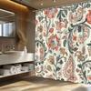 Elegant Vintage Floral Polyester Shower Curtain for Bathroom Decor Waterproof Liner Romantic Cottagecore Style Home Essentials