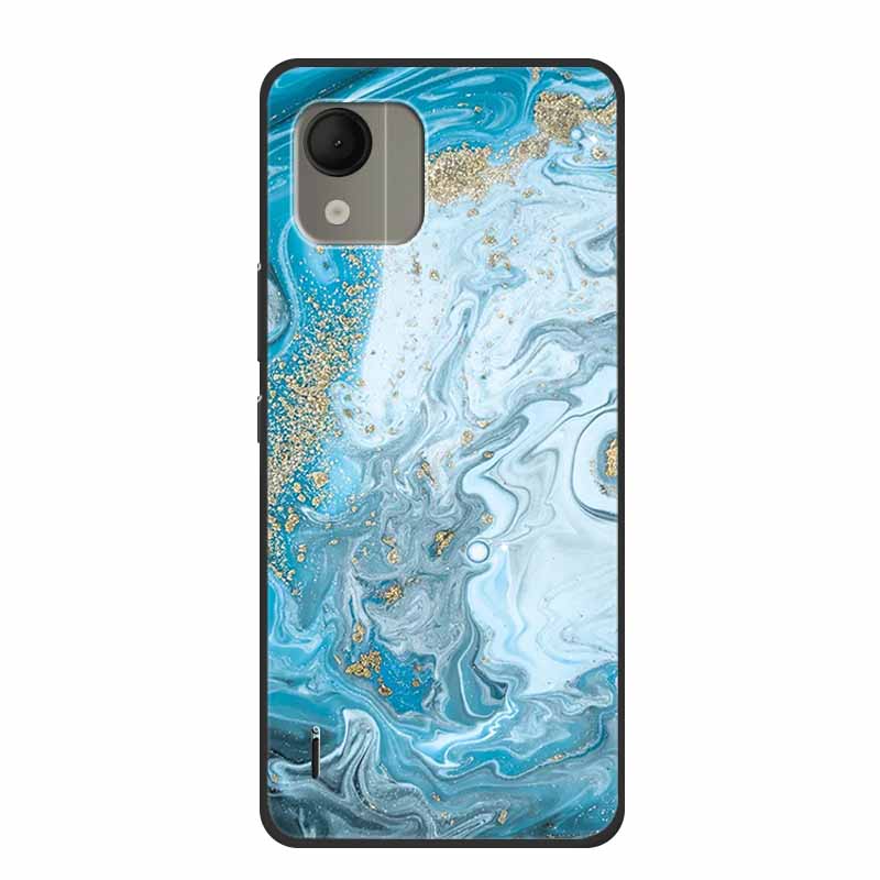 For Nokia C110 4G Case Luxury Silicone Back Cover for NokiaC110 Phone Coque C110 2023 Protector Shockproof Colorful Capas Bumper