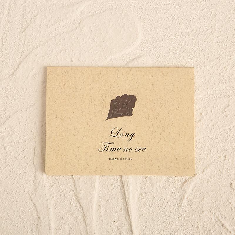 Leaf Language Minimalist Greeting Card: Christmas, Birthday, Thanksgiving, Thank You Message Card with Envelope