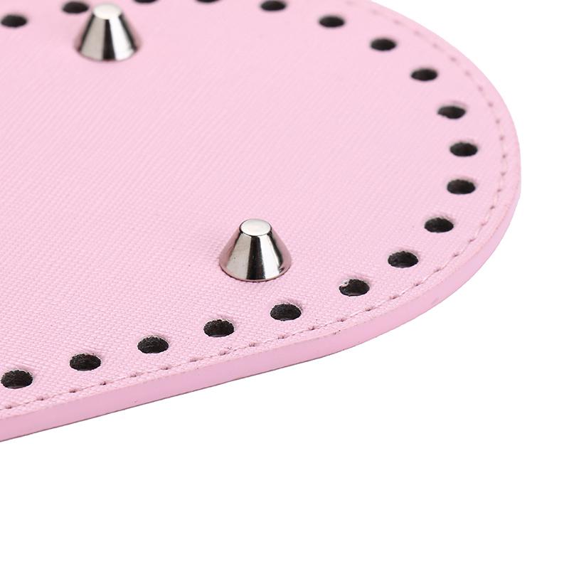 18X8cm Long Bottom For Knitted PU Leather Bag Base High Qualtiy Handbag Bottom With Holes Rivet Crochet Bag Part Accessories