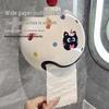 Polka Dot Cat Wall-Mounted Toilet Paper Holder