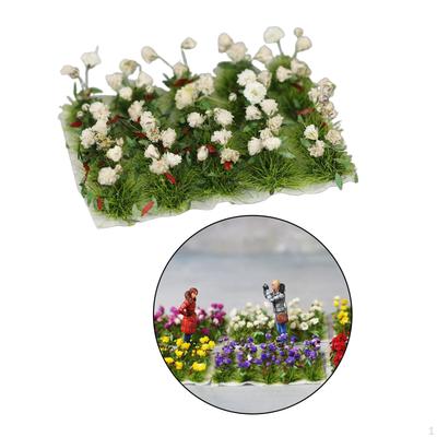 Grass Landscape Modelling Flower Cluster Scenery for DIY Miniature Railway Model