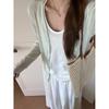 Tencel Fabric Cool Lyocell Sunscreen Top Women's Spring and Summer Temperament Loose Age Reduction Long Sleeves with Thin Cardigan