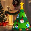 DIY Felt Christmas Tree Kids Wall Detachable Xmas Toy Set Decor with Ornaments Toddlers Holiday Gifts Accessories