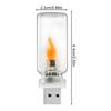 Car USB Light Flameless Vintage Glass Lighting USB LED Light For Car For Party Bedroom Camping Vehicle Automotive Indoor Outdoor