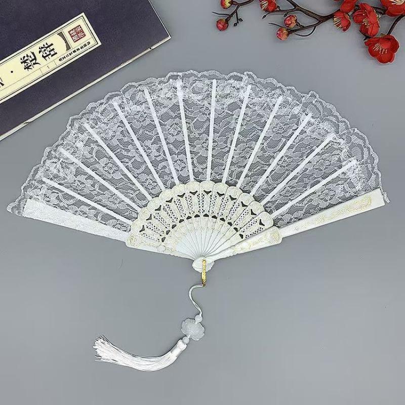 Sex underwear retro lace women's fan summer orchid fan dance performance photography photo props folding fan